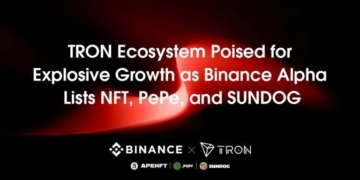 TRON Ecosystem Poised for Explosive Growth as Binance Alpha Lists NFT, PePe, and SUNDOG