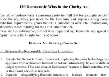 Final CLARITY Act Packs 126 Changes Requested by Senate Democrats