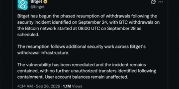 Bitget Restarts Bitcoin Withdrawals as $388M Hack Investigation Widens