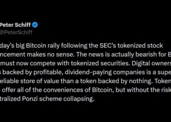 Schiff Warns Tokenized Stocks Will Siphon Liquidity From Bitcoin