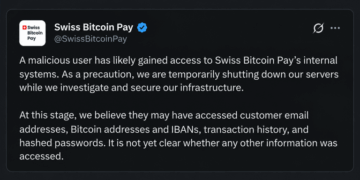 Swiss Bitcoin Pay Just Went Dark After a Mysterious Intruder