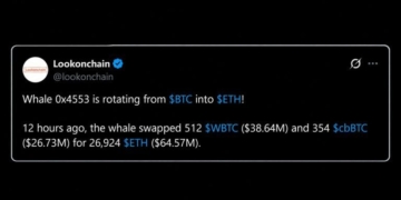 Whale Sells 866 BTC for 26,924 ETH Hours Before Bitcoin Price Tanked